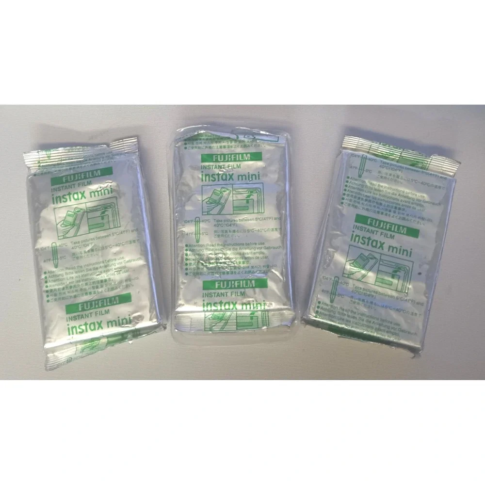 3x Fujifilm Instax Mini Film Genuine OEM Sealed in Foil Bag / Mfg Date 2022-2023